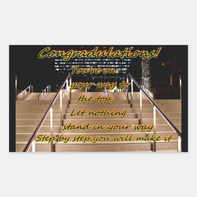 Congratulations_ Rectangular Sticker (Front)