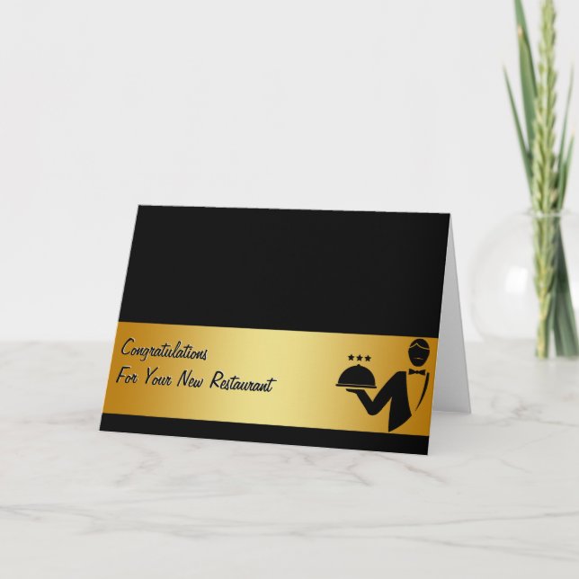 Congratulations Restaurant New Business Card (Front)