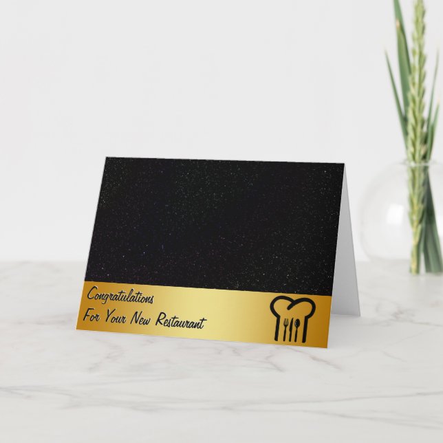 Congratulations Restaurant New Business Card (Front)