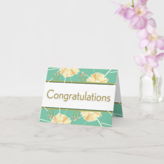 Congratulations - Retro Art Deco Perfumed Garden Card