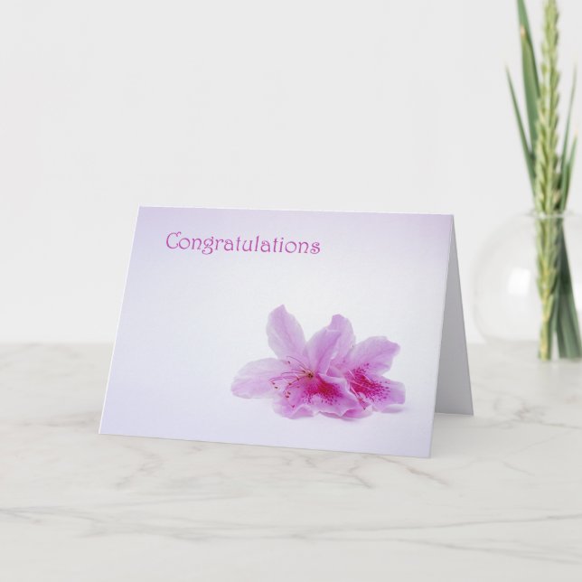 Congratulations - Rhododendrons Greeting Card (Front)