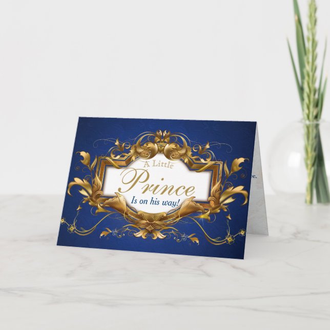 Congratulations| Royal Prince Baby Shower Card (Front)