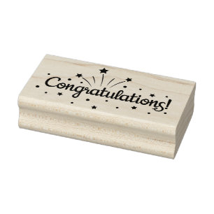 Congratulations rubber stamp