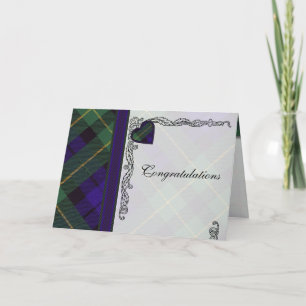 Congratulations - Scottish Tartan Barclay Blank Card