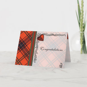Congratulations - Scottish Tartan Wemyss Blank Card