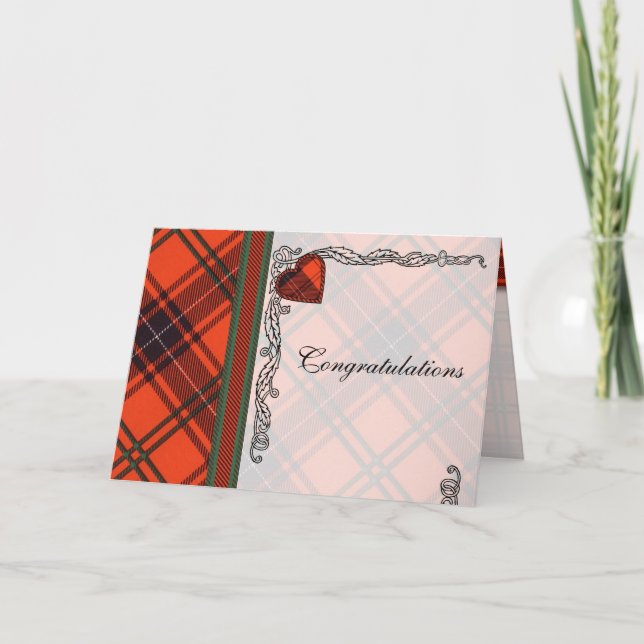 Congratulations - Scottish Tartan Wemyss Blank Card (Front)