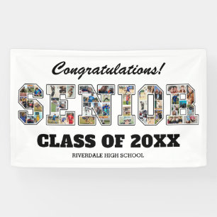 Congratulations Senior Graduation Photo Collage Banner