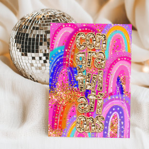 Congratulations Sequin Card