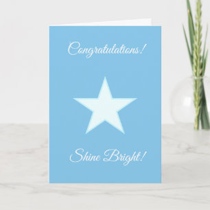 Congratulations Shine Bright Star on Light Blue Card