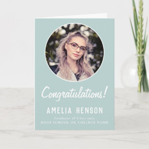 Congratulations Simple Graduate Photo Graduation Card