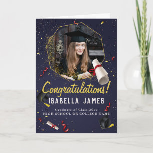 Congratulations Simple Graduate Photo Graduation Card