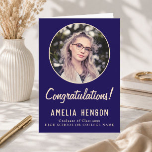 Congratulations Simple Graduate Photo Graduation Card