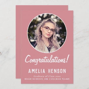 Congratulations Simple Graduate Photo Graduation  Card