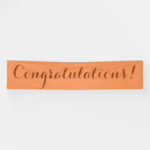Congratulations simple orange banner sign