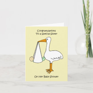 Congratulations Sister on Her Baby Shower Card
