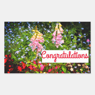 Congratulations Spring Flowers #7-2 Stickers