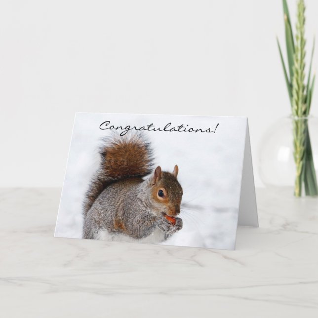 Congratulations Squirrel Greeting card (Front)