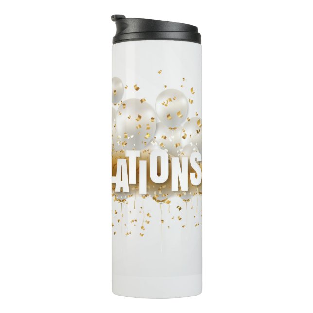 Congratulations  thermal tumbler (Rotated Right)