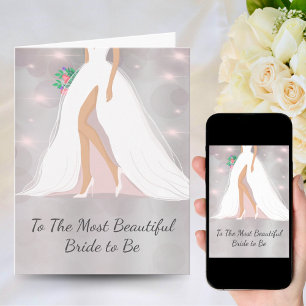 Congratulations to Bride to Be in Wedding Dress Card