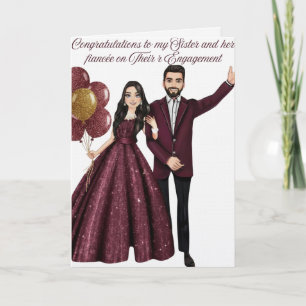 Congratulations to my Sister on her Engagement Card