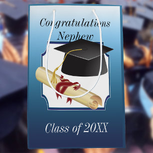 Congratulations To Nephew Who Graduated Medium Gift Bag