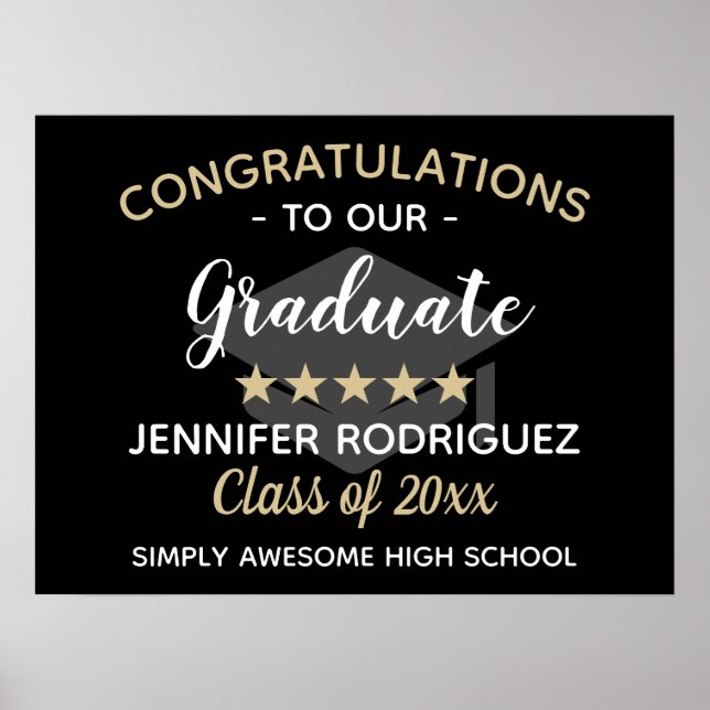 Congratulations To Our Graduate Graduation Poster (Front)