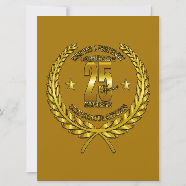 Congratulations to the 25th Anniversary (Front)