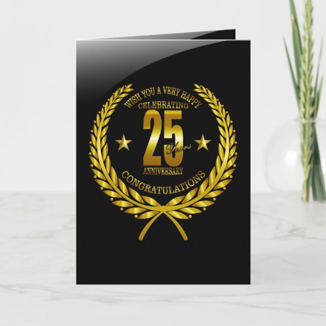 Congratulations to the 25th Anniversary Note Card (Front)