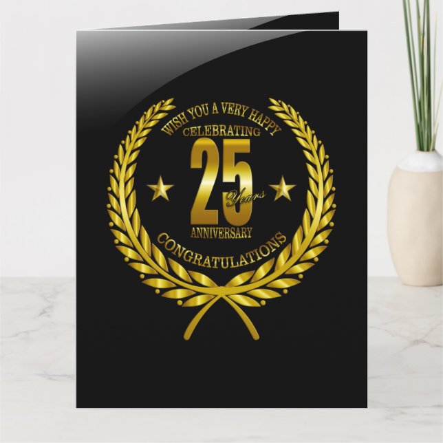 Congratulations to the 25th Anniversary Thank You Card (Front)