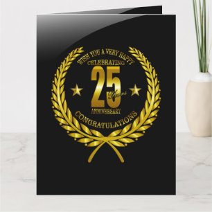 Congratulations to the 25th Anniversary Thank You Card