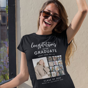 Congratulations to The Graduate, 13 Photo Collage  T-Shirt