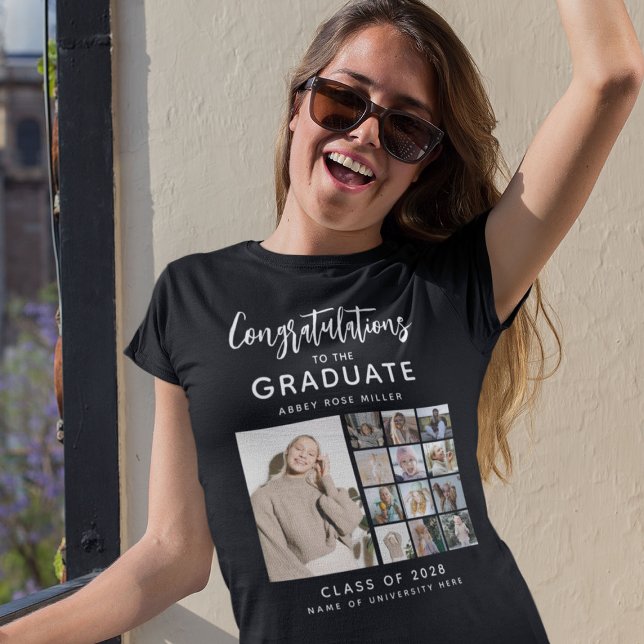 Congratulations to The Graduate, 13 Photo Collage  T-Shirt (Creator Uploaded)