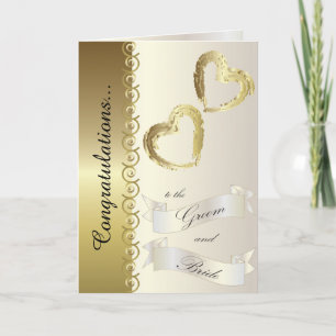 Congratulations to the Groom & Bride Wedding Card