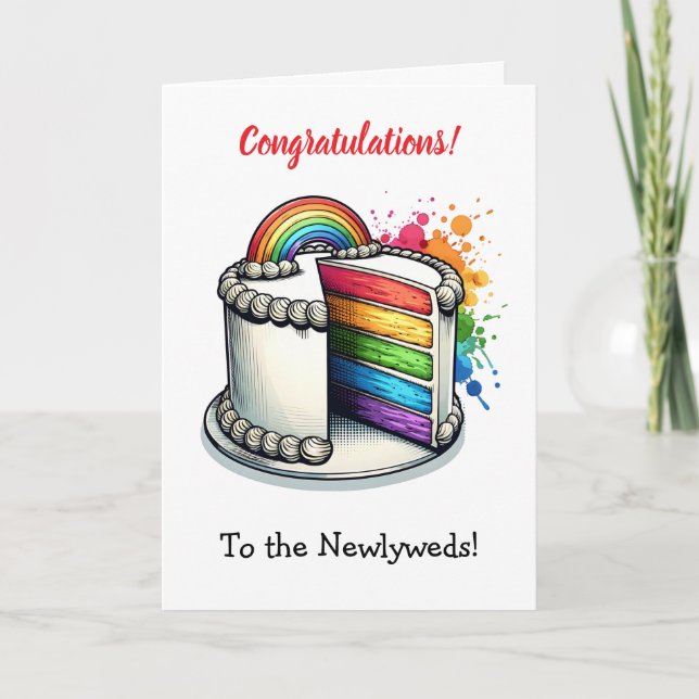 Congratulations to the Newlyweds | LGBTQIA+ Card (Front)