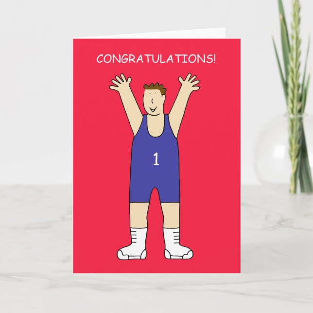 Congratulations to Wrestler Card (Front)