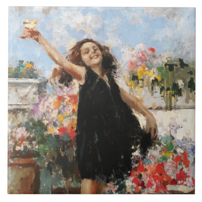 Congratulations Toast (by Vincenzo Irolli) Tile (Front)