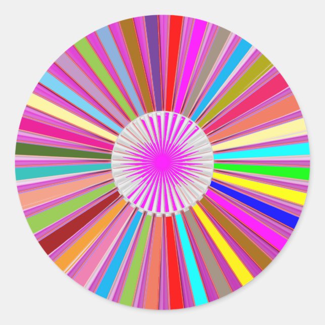 CONGRATULATIONS : Trophy and Sparkle Wheels Decor Classic Round Sticker (Front)