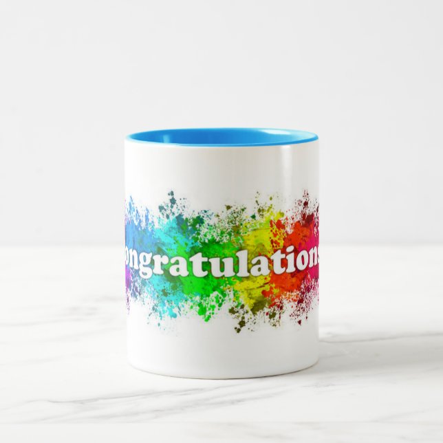***CONGRATULATIONS*** Two-Tone COFFEE MUG (Center)