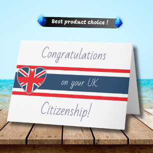 Congratulations UK Citizenship British Flag Card