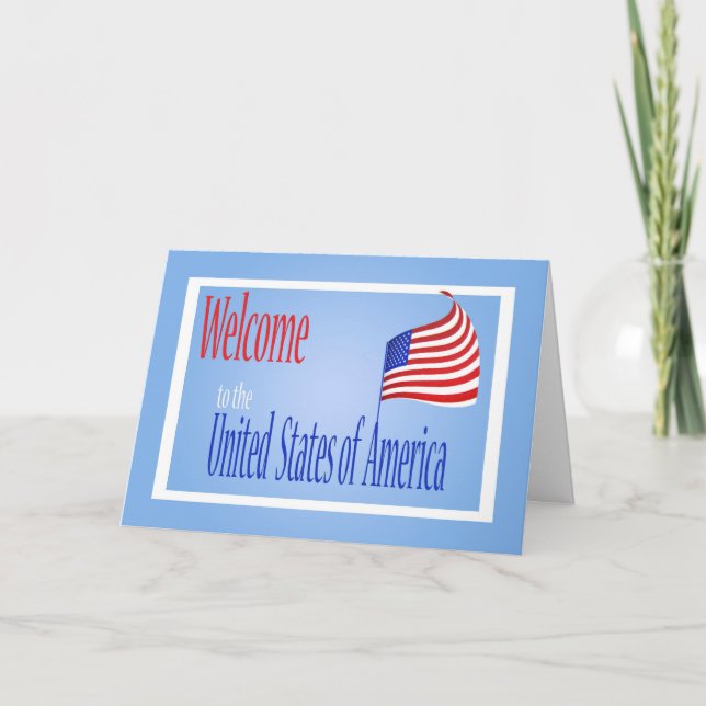 Congratulations US Citizenship US Flag Card (Front)