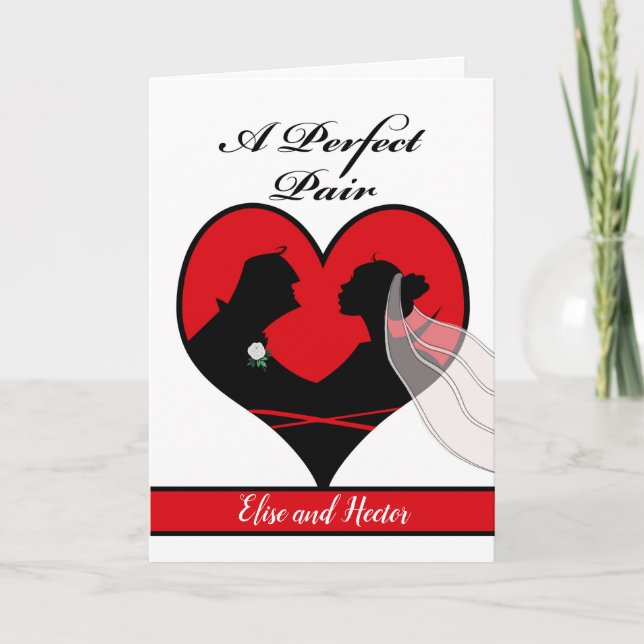 Congratulations Valentine's Day Wedding, Add Names Card (Front)