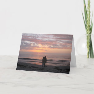 Congratulations Wedding beach couple Card