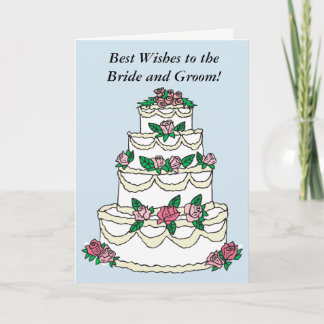 Congratulations Wedding Best Wishes BRIDE & GROOM Card