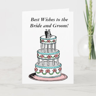 Congratulations Wedding Best Wishes BRIDE & GROOM Card