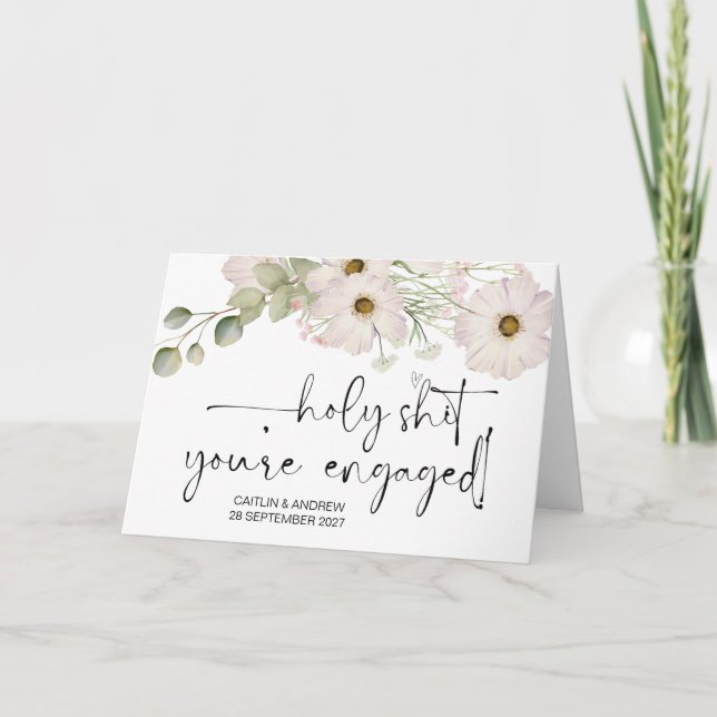 Congratulations Wedding Engagement Bride and Groom Card (Front)