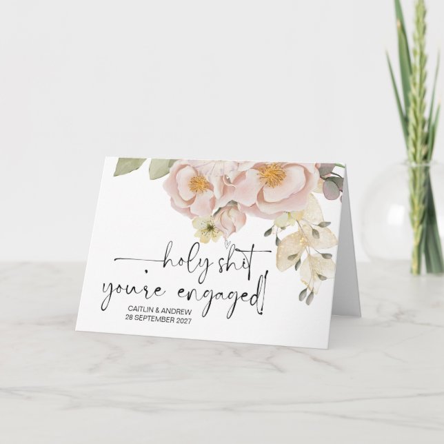 Congratulations Wedding Engagement Bride and Groom Card (Front)