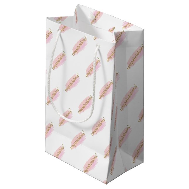 Congratulations Wedding Engagement Gift Bag (Front Angled)