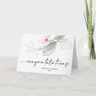 Congratulations Wedding Engagement Gift Floral Card