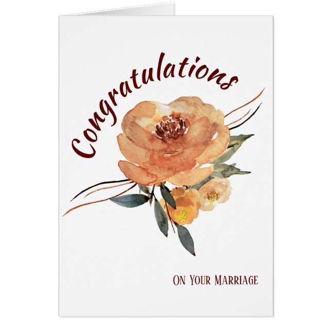 "Congratulations" Wedding Greeting Card (Front)