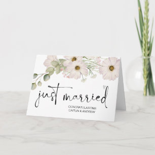 Congratulations Wedding Just Married Bride & Groom Card